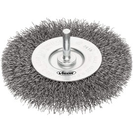 Vigor V6803-100 Silver Disc Brush 100mm Diameter 6mm