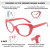 MARE AZZURO Oversized Reading Glasses Women Cat Eye Readers 0