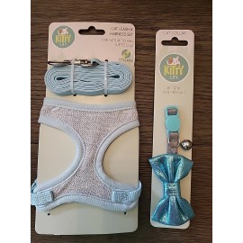 Kitty City Cat Leash & Harness Set (Up To 4 Lbs.) & Collar (8"-12")