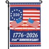 250th Anniversary USA Garden Flag - Double Sided Patriotic Decor