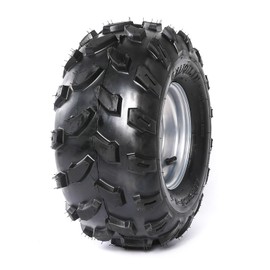 REBEKAMODS (Set 2) ATV Go Kart Tires 18x9.5-8 18x9.50-8 & 18x9.5x8 Knobby 4PR Tubeless Tire Wheel for Quad Bike Buggy Lawn Tires, 4 Stud Rim