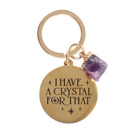 Enhance Your Aura with I Have a Crystal for That Amethyst Crystal Keyring - Crystal Keyring UK, Amethyst Keychain, Healing Crystal Accessories, Gemstone Keyring Gift, Spiritual Keychain