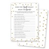 24 cnt How Well Does Bride Know Groom Bridal Shower