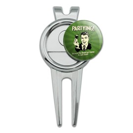 GRAPHICS & MORE Partying Because Room Isn't Going to Spin Itself Funny Humor Golf Divot Repair Tool and Ball Marker