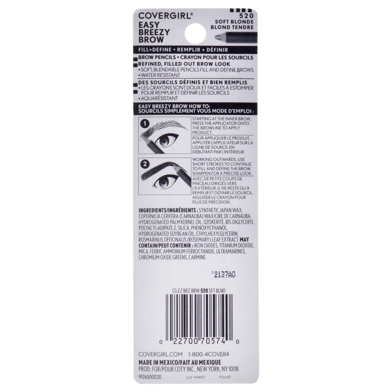 COVERGIRL - Easy Breezy Brow Fill + Define Brow Pencil,