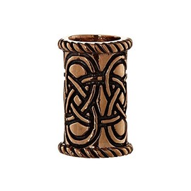 NKlaus Beard Hair Bead Hair Jewellery Celtic Magic Long Bronze Curl Pearl 6375, Enamel, without stone