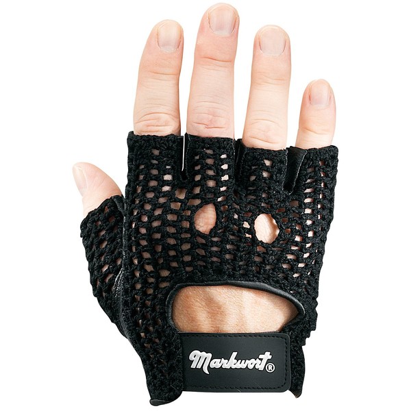 Markwort Knit Back Weight Lifting Gloves, Black, XX-Large