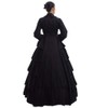 GRACEART Medieval Victorian Gothic Ball Gown Dress Cosutume Small Black