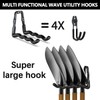 3-H Super Heavy Duty Garage Hooks 6 Pack, One-Piece Construction