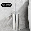 FALANGSHI FR07 Stainless Steel Toilet Brush and Holder Set, Brushed