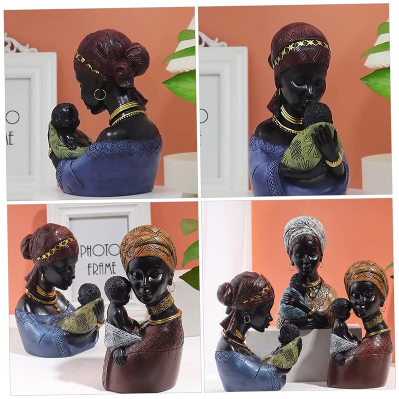 Artibetter Black Ornaments Black Figurines Desk Decor Resin Crafts Lady