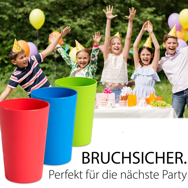 Hausfelder Drinking Cups Set of 6, Unbreakable Reusable Camping and