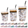 Cavllson 3 Pack Reusable Insulated Neoprene Iced Coffee Sleeves &