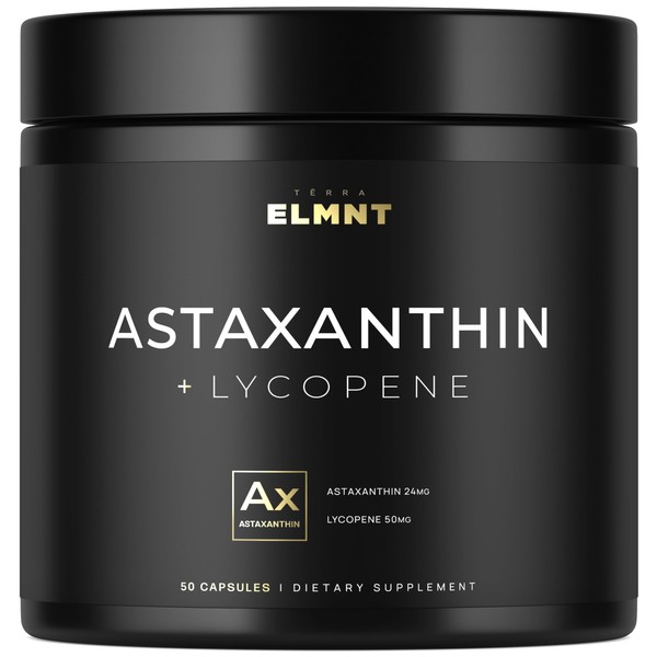 Astaxanthin 24mg + Lycopene 50mg - Clinical Strength Formula w.