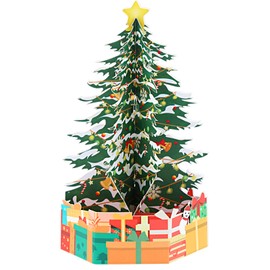 Kesote Christmas Cards with Envelope Pop Up Cards Christmas 3D Greeting Card Small Christmas Tree Greeting Card