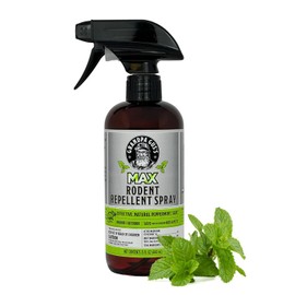 Grandpa Gus's MAX Rodent Repellent Spray, Natural Peppermint Oil Mouse Repellent Spray for Indoor and Outdoor Use, Barrier Protection for Wiring, Entry Points, Cabinets and Engines, 16 fl oz