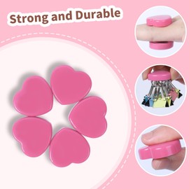 DUJEQM Fridge Magnets Whiteboard Magnets Notice Board Small Round Magnets (Dark Pink-HeatMagnet30PCS)