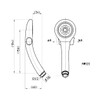 SANEI PS39631-80XA-CP6 Showerhead, Chamoisy, Water Saving, Hand Stop, Skeleton Pink