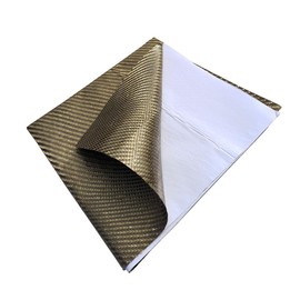 13''x26'' Titanium Adhesive Backed exhaust heat shield for wall behind grill 2500 Degrees High Temp Protection Material Thermal Barrier Blanket Mat