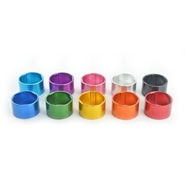 OMNI Racer 1-1/8" Worlds LIGHTEST Alloy Headset Spacer Set 2,3,5,10,15,20mm: Lots of Beautiful Color Choices (Gold)