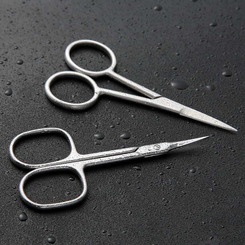 BEZOX Professional Cuticle Scissors Set, Multifunctional 2 Pieces Scissors with