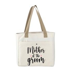 MBMSO Mother of the Bride and Groom Gift Tote Beach Bag Mother in Law Gift for Mum Shoulder Shopping Bag Wedding Gift Handbag, Motg Tote, Large