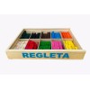 Castillo Didáctico 4 Cajas De Regletas Matemáticas Lisas De Madera,