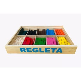 Castillo Didáctico 4 Cajas De Regletas Matemáticas Lisas De Madera, Cuisenaire