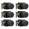 goldenwarm Matte Black Door Knobs Interior, Privacy Door Knob for