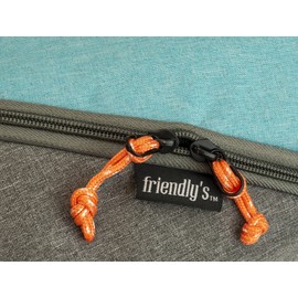 friendly's Ukulele Case ~ The Original. Protect Your Uke! BLUE/GREY Durable Water Repellent Nylon w/Foam Padding. Interior Storage. For 21”-23” Concert/Soprano Ukuleles