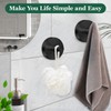 4 Pack Suction Cup Hooks for Shower, No-Drill Towel Hooks