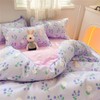 Koudi Girls' Bed Linen 140 x 200 cm Flowers Purple