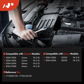 A-Premium Engine Air Filter Cleaner Box Housing Compatible with Toyota Camry 2004-2006, Sienna 2004, Solara 2004-2008 & Lexus RX330 2004-2006, ES330 2004-2006