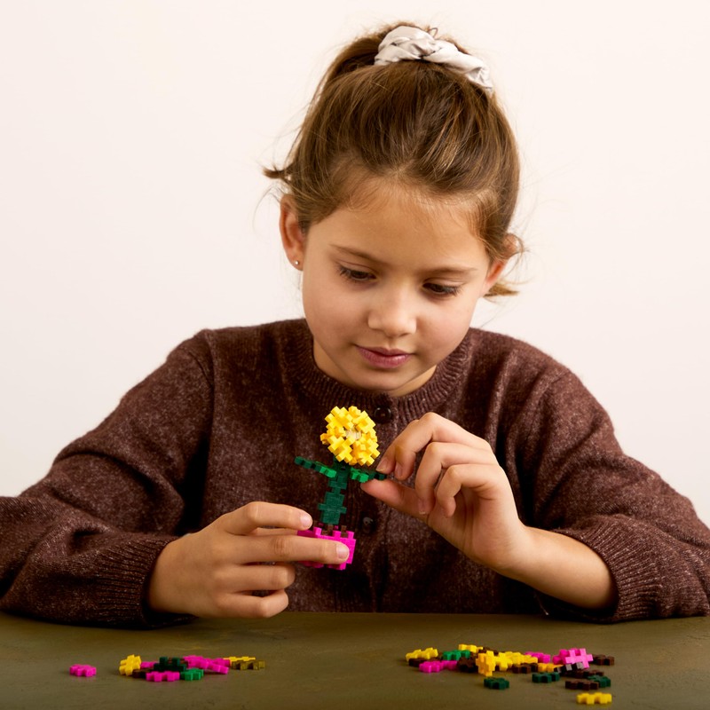 PLUS PLUS Playful Plant Packets, 3D Puzzle Building Block Set,