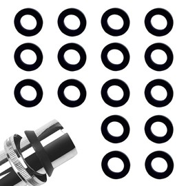 16 pcs Shower Hose Washer Rubber Seals, 1/2 Inch Black Washers Rubber Replacement, for Shower Head and Hose Connecting Fitting