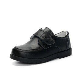 YUNICUS Boys' Slip On Loafer Boy Wedding School Uniform Shoes, black
