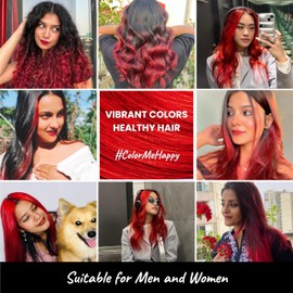 2.Oh! Red Semi Permanent Hair Color, Ammonia-Free, Temporary hair colour for women and men - for 8-10 washes