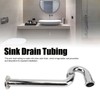 Brass Sink Drain Tubing Set Silver Slick Finish No Ageing