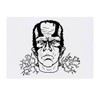 'Frankenstein's Monster' Temporary Tattoo - Water Resistant, Skin-Safe, Non-Toxic Transfer