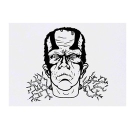 'Frankenstein's Monster' Temporary Tattoo - Water Resistant, Skin-Safe, Non-Toxic Transfer (TO00023564)