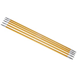 Knit Pro KP47002 Zing: Double Ended Knitting Pins: 15cm x 2.25mm, 2.25mm Gold