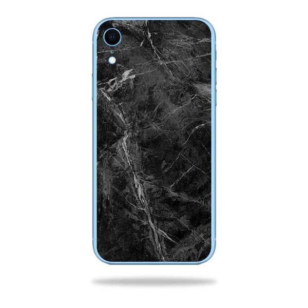 MightySkins Skin Compatible with Apple iPhone XR - Black Marble