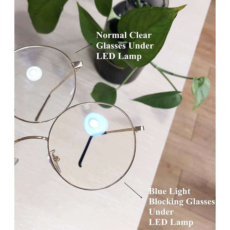 ADEWU Round Glasses Without Prescription Anti Blue Light Computer Gaming