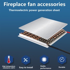 Cunyuer Fireplace Fan Heat Powered Motor Power Generation Sheet Set, Heat Powered Stove Fan Repair Accessories for Wood Log