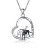 JERWLI Greyhounds Necklace 925 Sterling Silver Greyhounds Pendant Jewelry Gifts