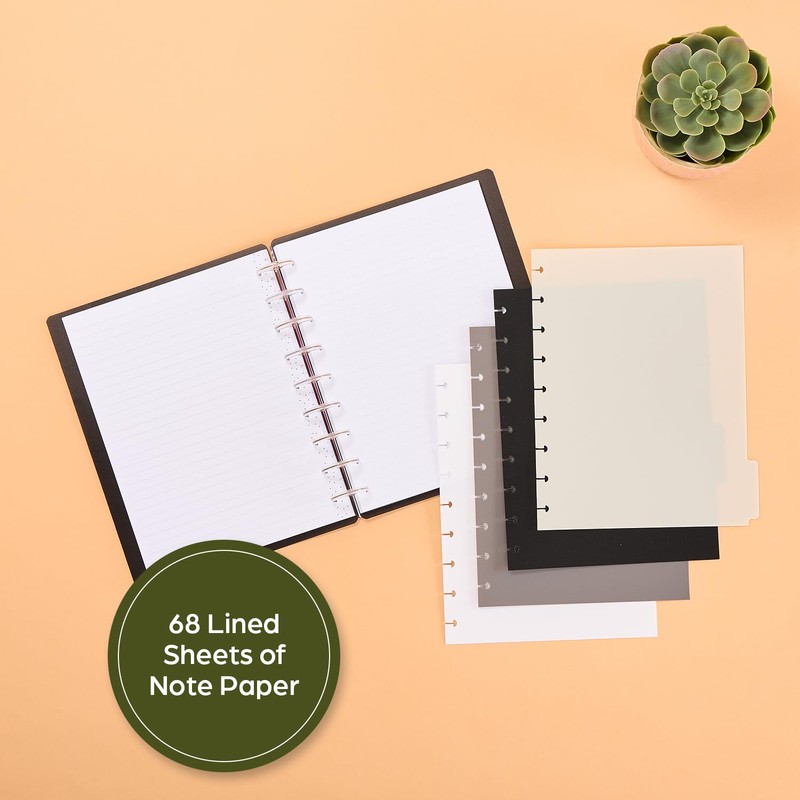 Happy Planner Undated Plans + Notes Monthly Planner Notebook Journal,