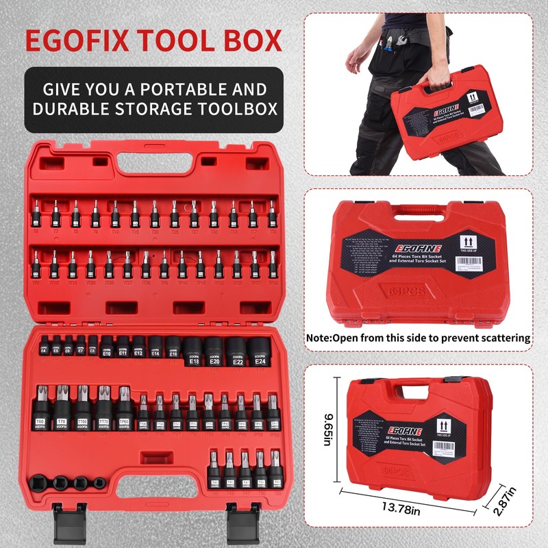 Torx Bit Socket and External Socket Set, S2 and Cr-V