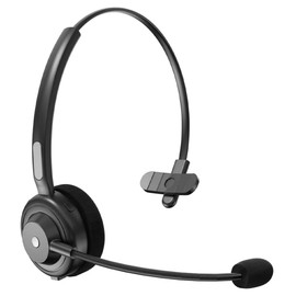 Auriculares Inalámbricos con Micrófono, Audifonos Bluetooth v5.1 con Cancelación de Ruido, Accesorios de Comunicación para Conductores de Camiones, Oficina En Casa, Centro de Llamadas, Total 200 Horas