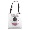 Funny Dog-tor Antidepressant Black Toy Poodle Dog Lover Tote Bag