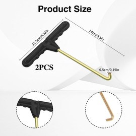 Lubarion 2 Pack Trampoline Springs Pull Tool Kit – Heavy-Duty Trampoline Spring Tool for Easy Installation & Removal – Ergonomic Handle, Rust-Resistant Steel – Trampoline Anchor Kit